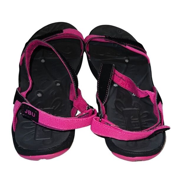 Jambu JBU Cyclone Flat Black/Pink Slip On Flip Flops Sandal Size 11 - Picture 10 of 12